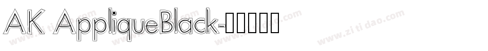 AK AppliqueBlack字体转换